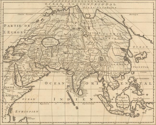 Carte de l'Asie Selon les Auteurs Anciens Enrichie de Remarques Historiques sur les Changemens qui y Sont Arrivez