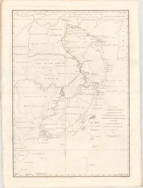 A Chart, on Mercator's Projection, Containing the Track and Soundings of the Lion, the Hindostan and Tenders, from Turon-Bay in Cochin-China...