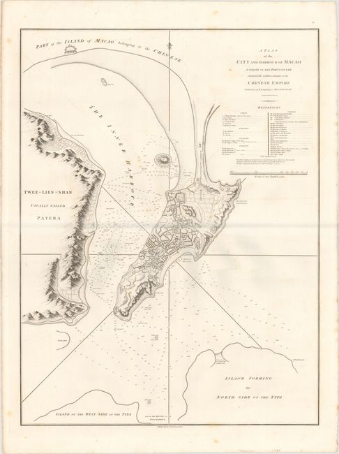 A Plan of the City and Harbour of Macao a Colony of the Portugueze Situated at the Southern Extremity of the Chinese Empire...