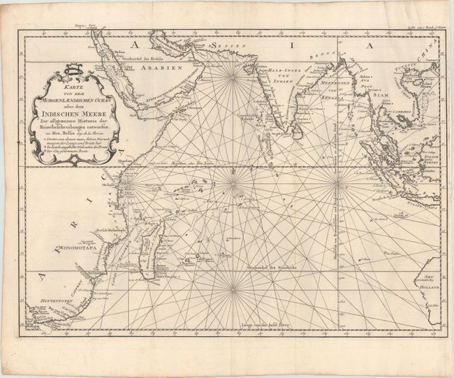 Karte von dem Morgenlaendischen Ocean oder dem Indischen Meere...