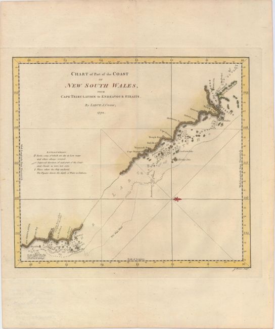 Chart of Part of the Coast of New South Wales, from Cape Tribulation to Endeavour Straits