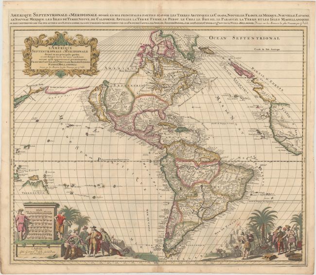 L'Amerique Septentrionale & Meridionale Divisee en ses Principales Parties, ou sont Distingues les uns des Autres les Estats