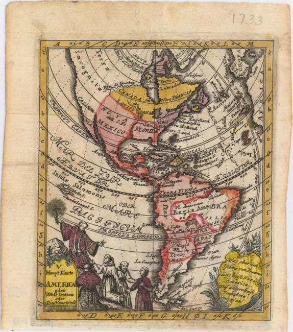 V. Haupt Karte America oder West Indien oder die Neue Welt