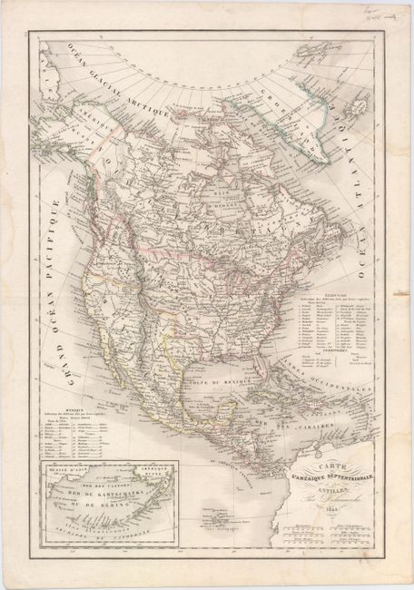Carte de l'Amerique Septentrionale et des Antilles
