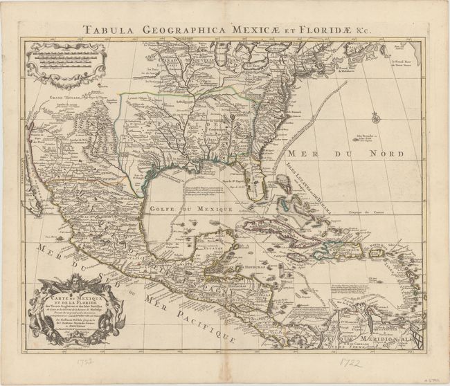 Carte du Mexique et de la Floride des Terres Angloises et des Isles Antilles