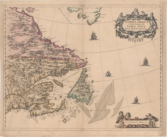 Extrema Americae Versus Boream, ubi Terra Nova Nova Francia, Adjacentiaq