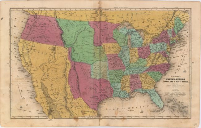 Map of the United States Canada and a Part of Mexico to Illustrate Olney's School Geography