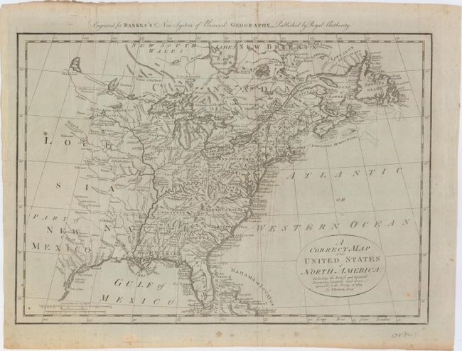 A Correct Map of the United States of North America, Including the British and Spanish Territories, Carefully Laid Down Agreeable to the Treaty of 1784