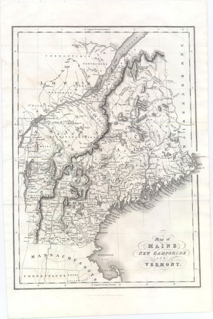 Map of Maine New Hampshire and Vermont
