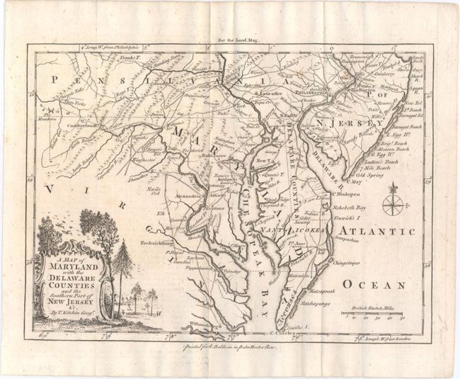 A Map of Maryland with the Delaware Counties and the Southern Part of New Jersey &c.