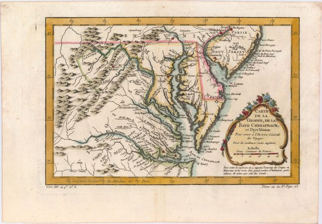 Carte de la Virginie, de la Baye Chesapeack, et Pays Voisins pour Servir a l'Histoire Generale des Voyages...