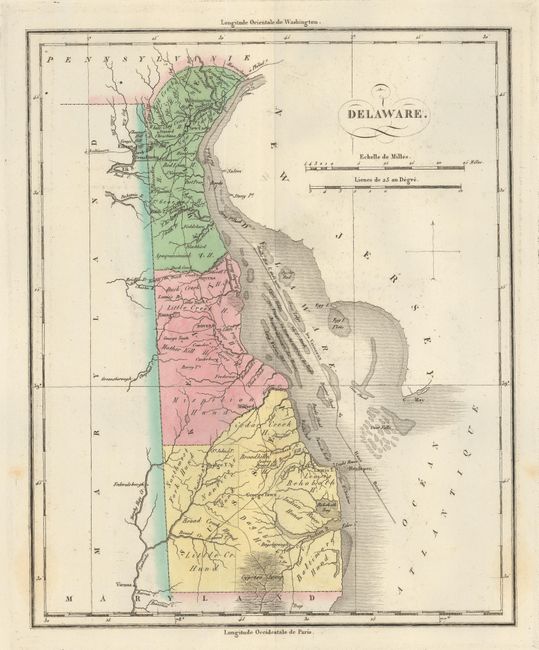 Carte Geographique, Statistique et Historique du Delaware