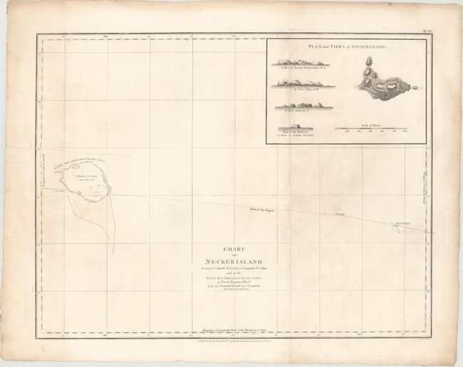 Chart of Necker Island ... and of the Basse des Fregates Francaises of French Frigates Shoal...