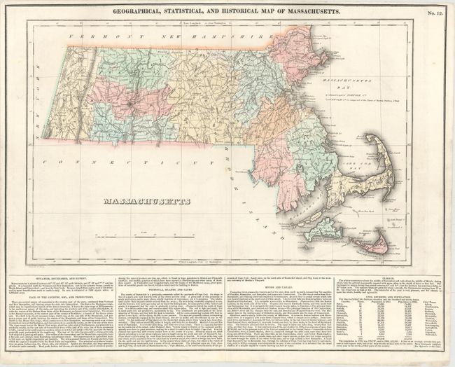 Geographical, Statistical, and Historical Map of Massachusetts