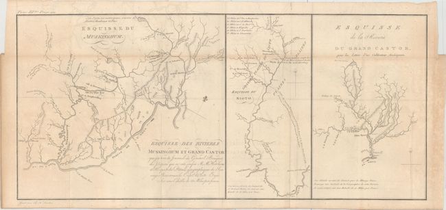 Esquisse du Muskinghum [on sheet with] Esquisse du Sioto [and] Esquisse de la Riviere du Grand Castor