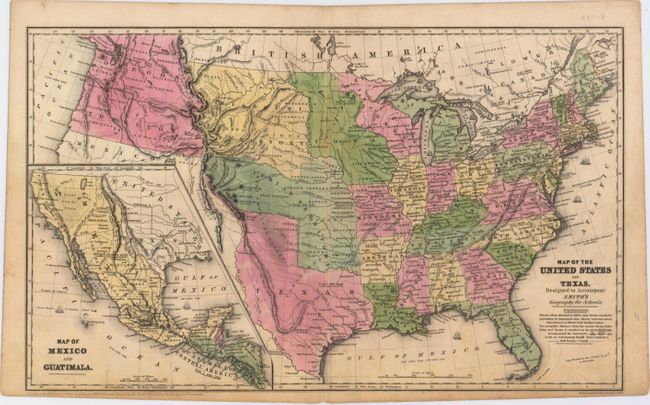 Map of the United States and Texas, Designed to Accompany Smith's Geography for Schools