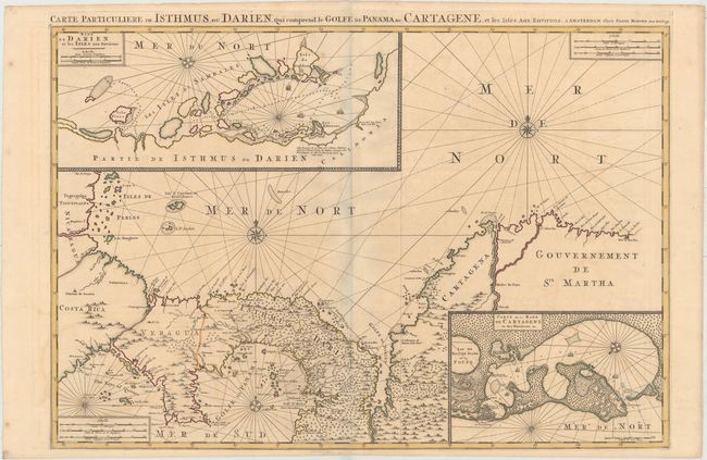 Carte Particuliere de Isthmus, ou Darien, qui Comprend le Golfe de Panama &c. Cartagene, et les Isles aux Environs