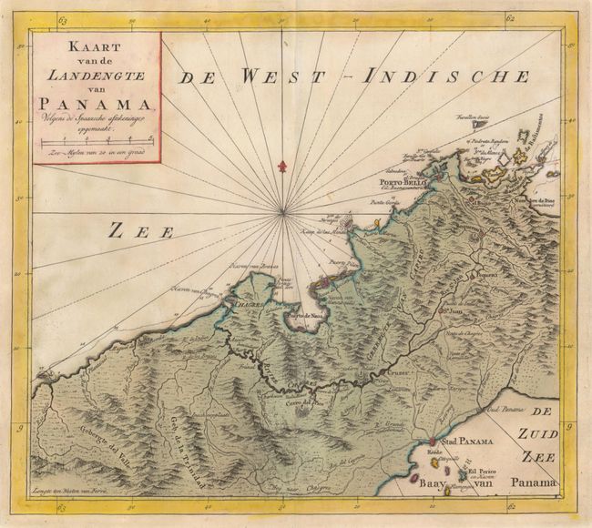 Kaart van de Landengte van Panama, Volgens de Spaansche Aftekeninge Opgenmaakt
