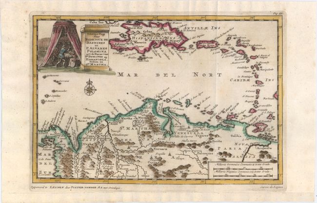 Scheeps-Togt door Rodrigue de Bastides en P. Alvares Polomina uyt de Haven van St. Domingo op Hispaniola, Gedaan na St. Martha