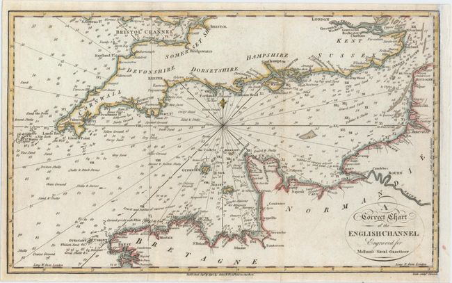 A Correct Chart of the English Channel Engraved for Malham's Naval Gazetteer