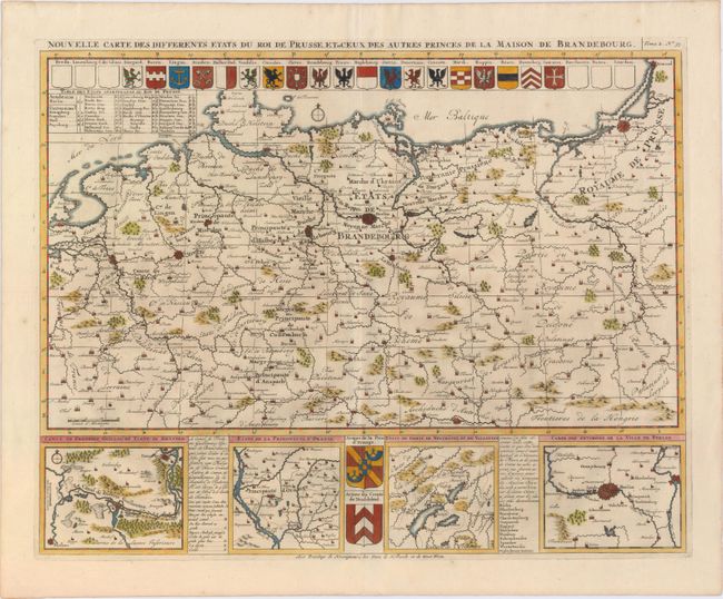 Nouvelle Carte des Differents Etats du Roi de Prusse, et de Ceux des Autres Princes de la Maison de Brandebourg