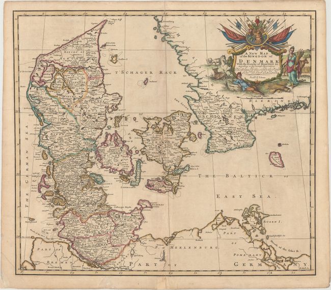 A New Map of the Kingdom of Denmark with the Dutchy of Holstein &c. According to the Newest Observations...