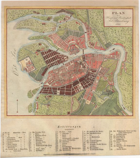 Plan der Haupt und Residenz Stadt Sct: Petersburg