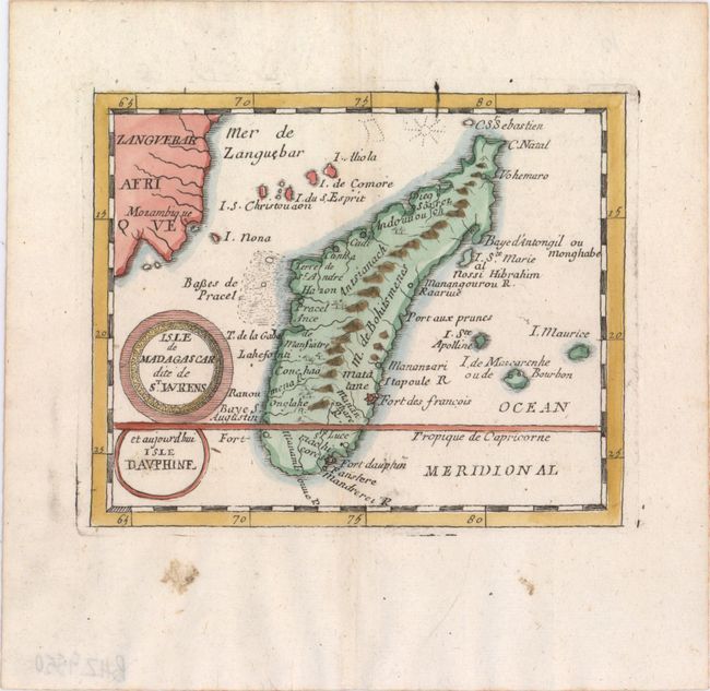 Isle de Madagascar dite de St. Laurens et Aujourdhui Isle Dauphine