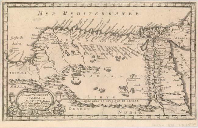 Royaume et Desert de Barca, et l'Aegypte Divisee en Ses Principales Parties