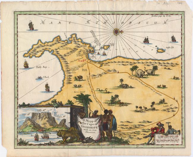A Mapp of the Cape of Goodhope with Its True Situation