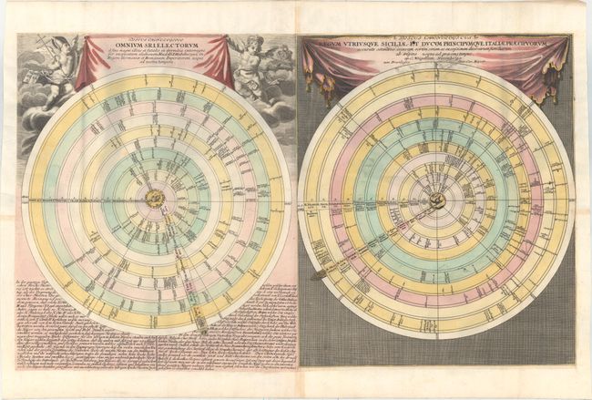 Discus Cronologicus Omnium S.R.I. Electorum... [on sheet with] Discus Chronologicus Regum Utriusque Siciliae et Ducum Principumque Italiae Praecipuorum...