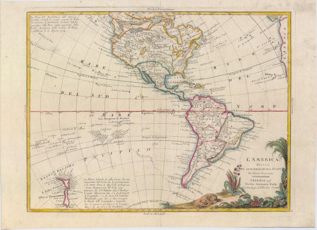 L'America Divisa ne Suoi Principali Stati di Nuova Projezione