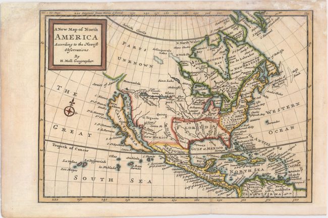 A New Map of North America According to the Newest Observations