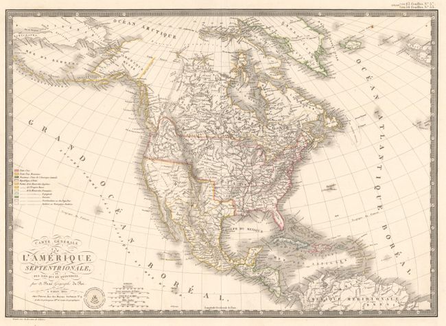 Carte Generale de L'Amerique Septentrionale, et des Iles qui en Dependent
