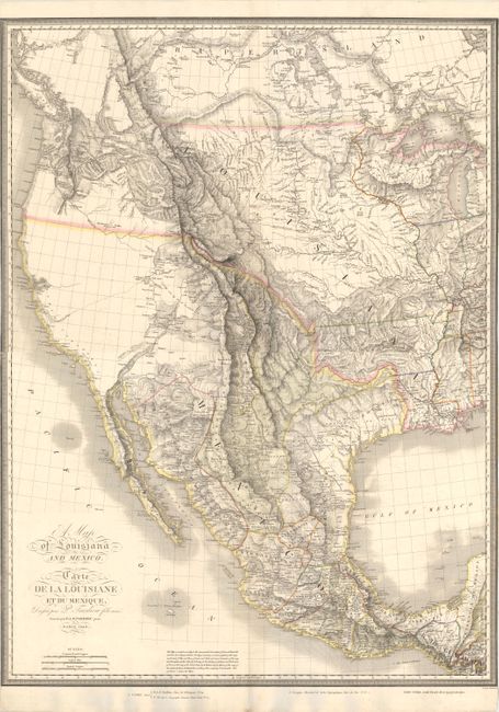 A Map of Louisiana and Mexico [in set with] Carte de la Louisiane et du Mexique