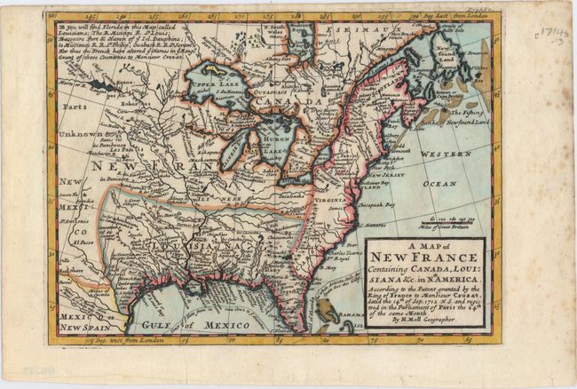 A Map of New France Containing Canada, Louisiana &c. in Nth. America...