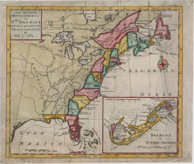 The British Governments in Nth. America Laid Down Agreeable to the Proclamation of Octr. 7. 1763