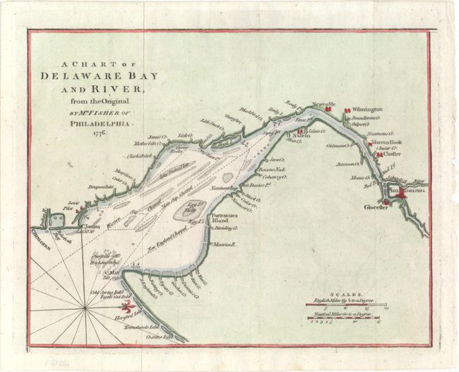 A Chart of Delaware Bay and River, from the Original by Mr. Fisher of Philadelphia. 1776