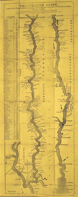 Traveller's Guide. A Map of the Ohio and Mississippi Rivers. Extending from Pittsburgh to the Gulf of Mexico