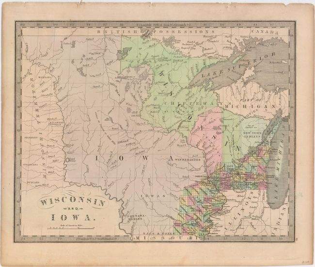 Wisconsin and Iowa