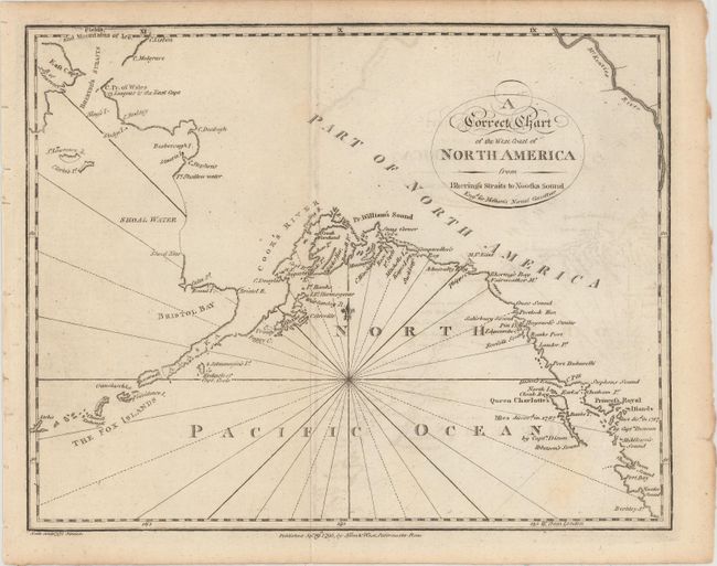A Correct Chart of the West Coast of North America from Bhering's Straits to Nootka Sound Engd. for Malham's Naval Gazetteer