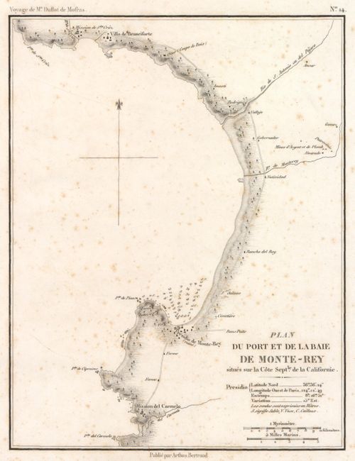 Plan du Port et de la Baie de Monte-Rey Situes sur la Cote Septle. de la Californie
