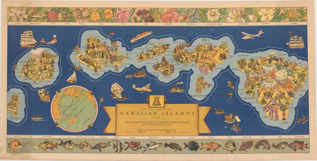 The Dole Map of the Hawaiian Islands U.S.A. Being a Descriptive Portrayal of the History, Transportation, Industries and Geography of the Territory of Hawaii, U.S.A.