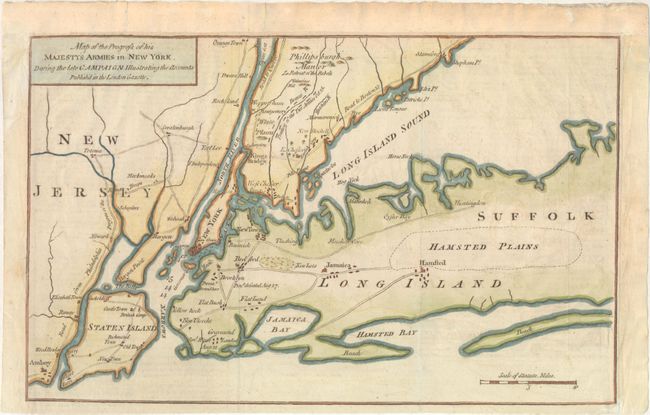 Map of the Progress of His Majesty's Armies in New York, During the Late Campaign Illustrating the Accounts Publish'd in the London Gazette