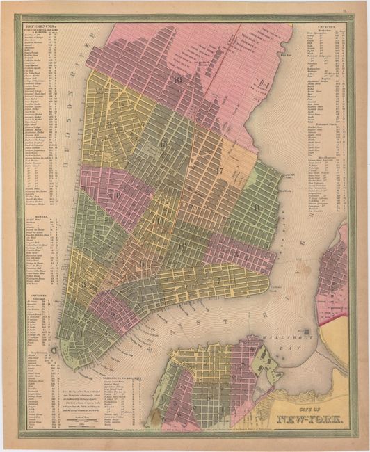 City of New-York [and] A New Map of New York with Its Canals, Roads & Distances from Place to Place Along the Stage & Steam-Boat Routes