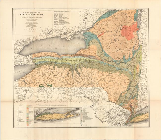 Economic and Geologic Map of the State of New York Showing the Locations of its Mineral Deposits