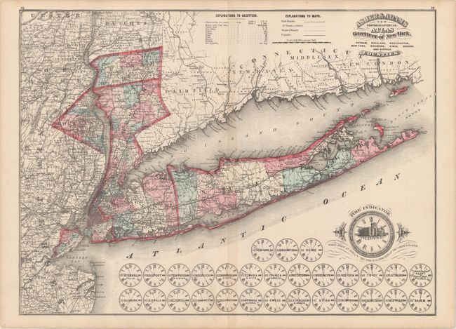 Asher & Adams New Topographical Atlas and Gazetteer of New York. Putnam, Rockland, Westchester, New York, Richmond, Kings, Queens, and Suffolk Counties