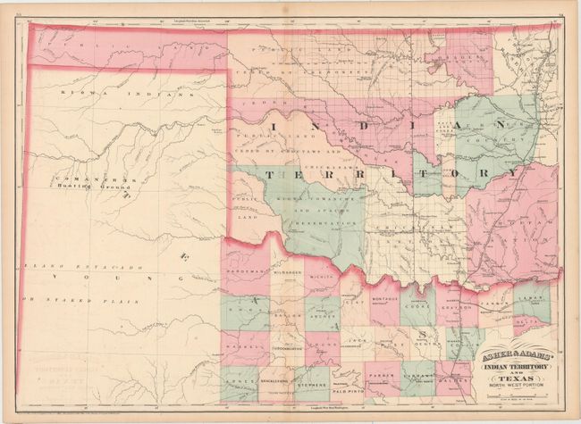 Asher & Adams' Indian Territory and Texas North West Portion