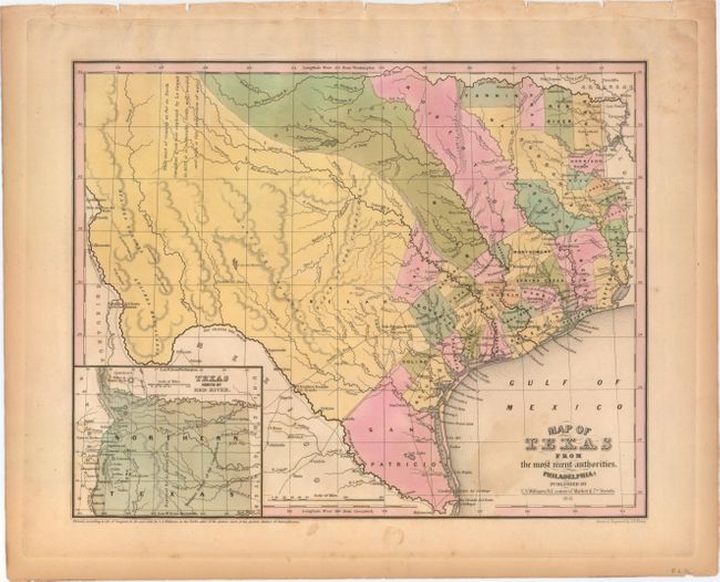 Map of Texas from the Most Recent Authorities