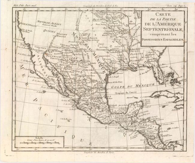 Carte de la Partie de l'Amerique Septentrionale, Comprenant les Possessions Espagnoles